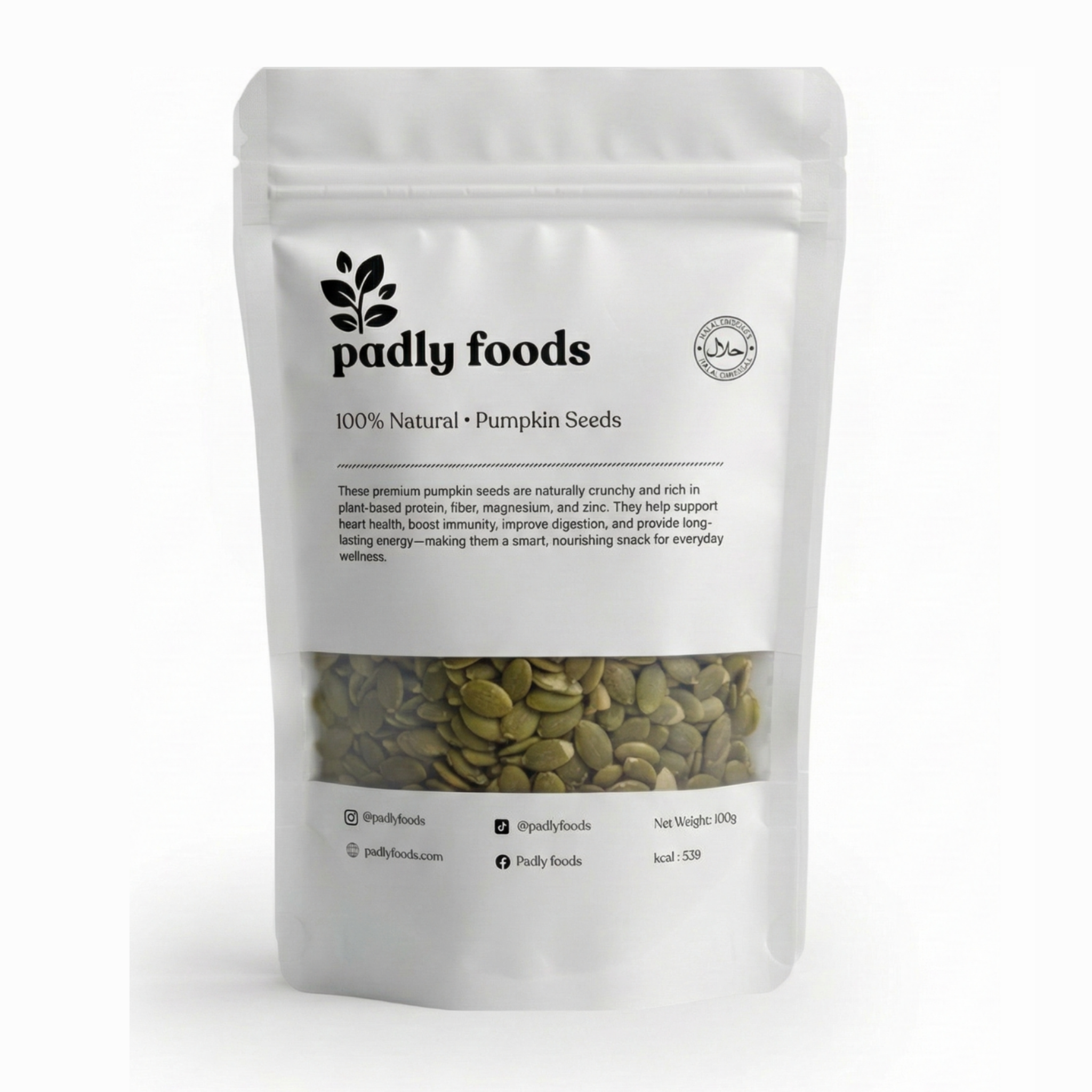 Pumpkin Seeds 100g Pouch by Padly Foods